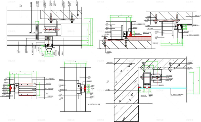 玻璃幕墙施工图