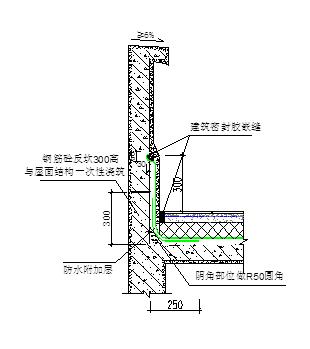屋面女儿墙防水构造